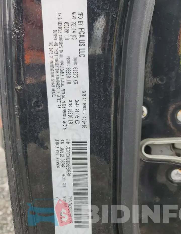 2C3CDXHG1GH350260 Photo# 12
