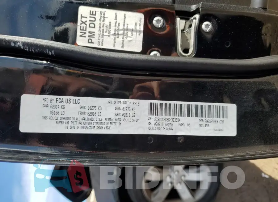 2C3CDXHG5GH323594 Photo# 12
