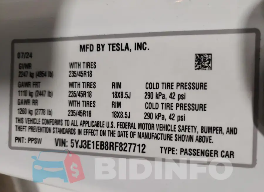 5YJ3E1EB8RF827712 Photo# 13