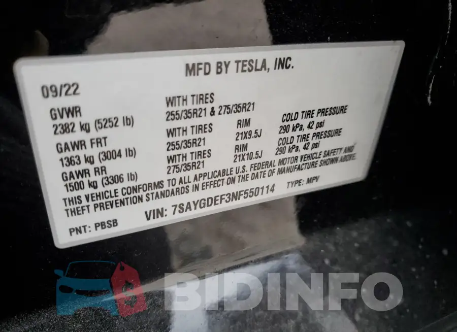 7SAYGDEF3NF550114 Photo# 13