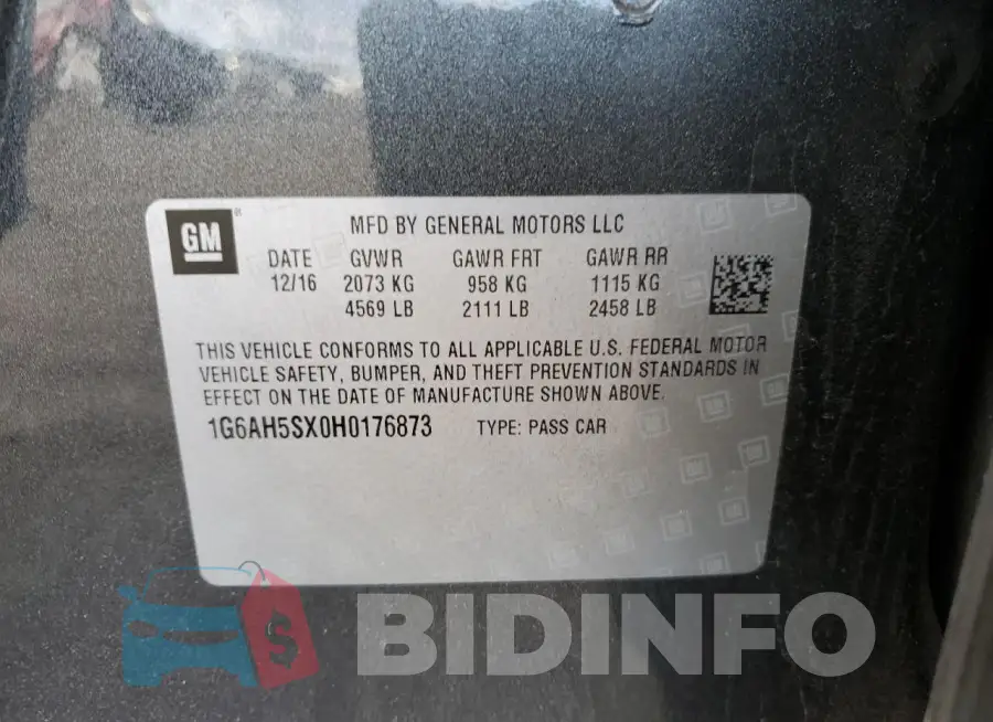1G6AH5SX0H0176873 Photo# 12