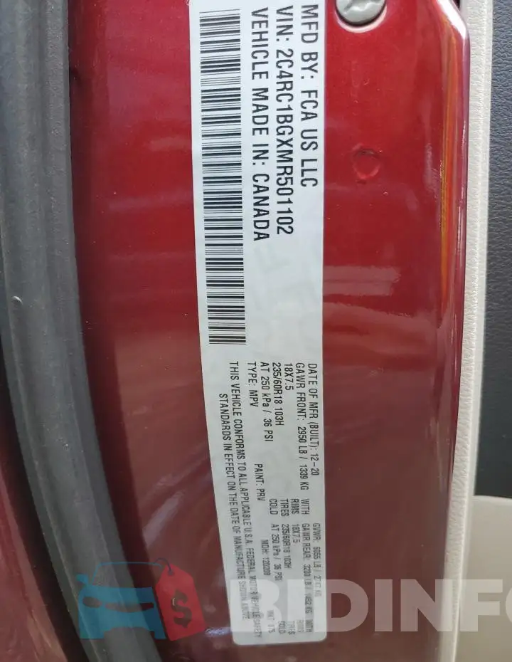 2C4RC1BGXMR501102 Photo# 14