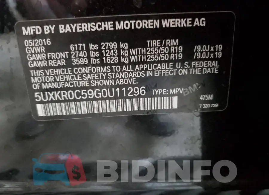 5UXKR0C59G0U11296 Photo# 14