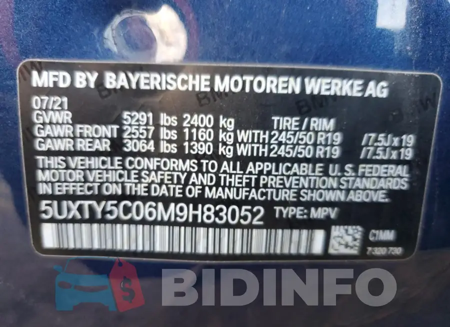 5UXTY5C06M9H83052 Photo# 13