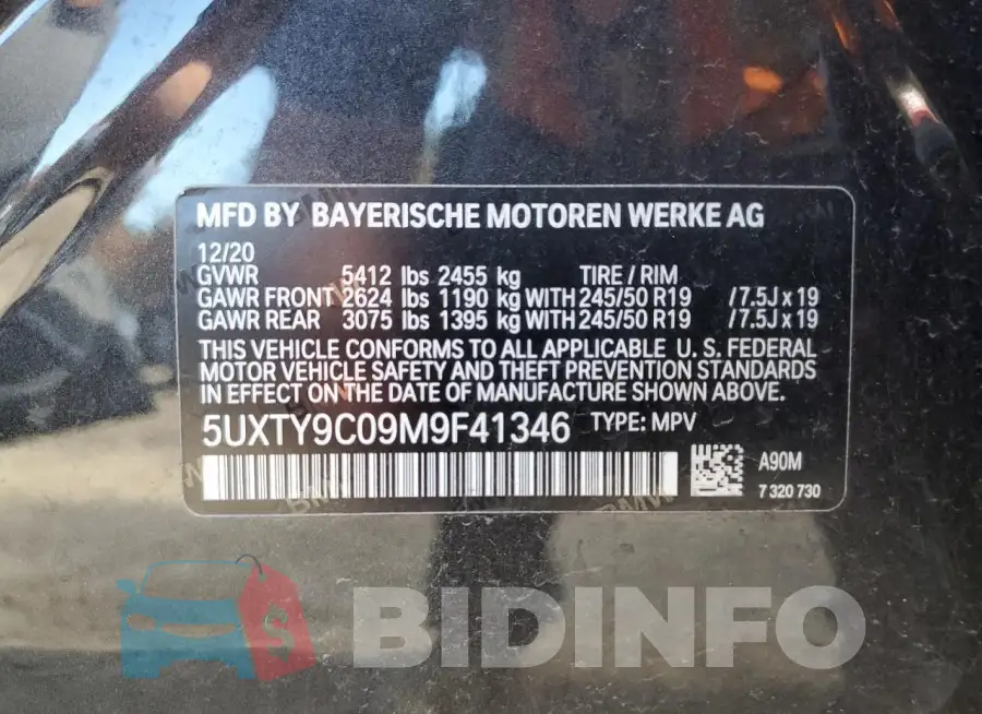5UXTY9C09M9F41346 Photo# 13