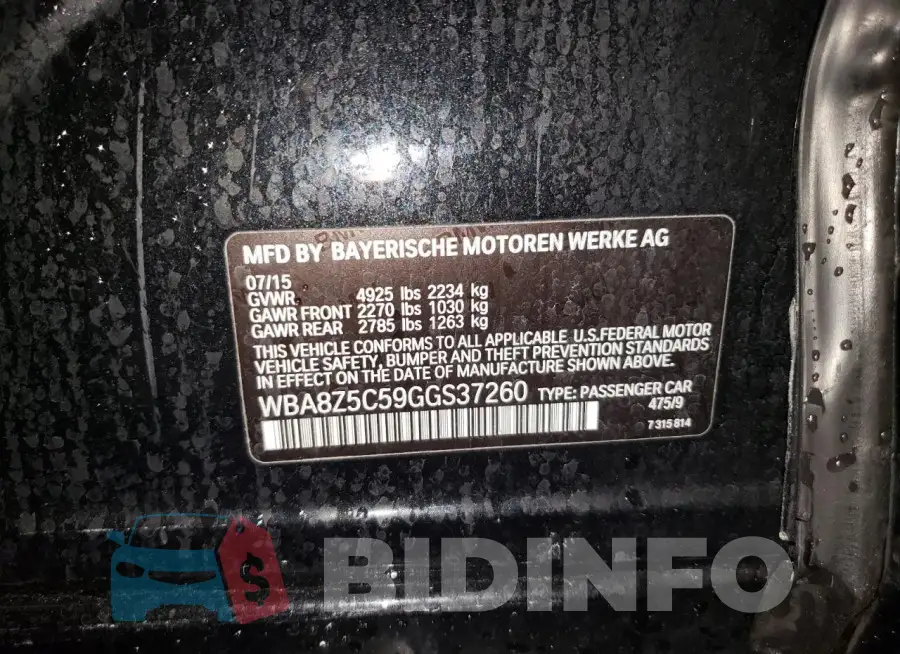 WBA8Z5C59GGS37260 Photo# 12