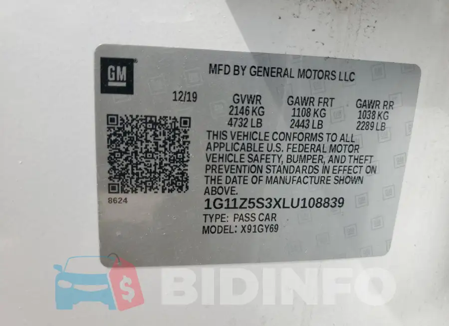1G11Z5S3XLU108839 Photo# 12