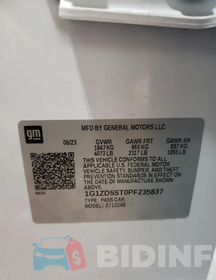 1G1ZD5ST0PF235837 Photo# 13