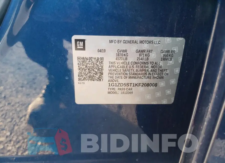 1G1ZD5ST1KF208008 Photo# 12