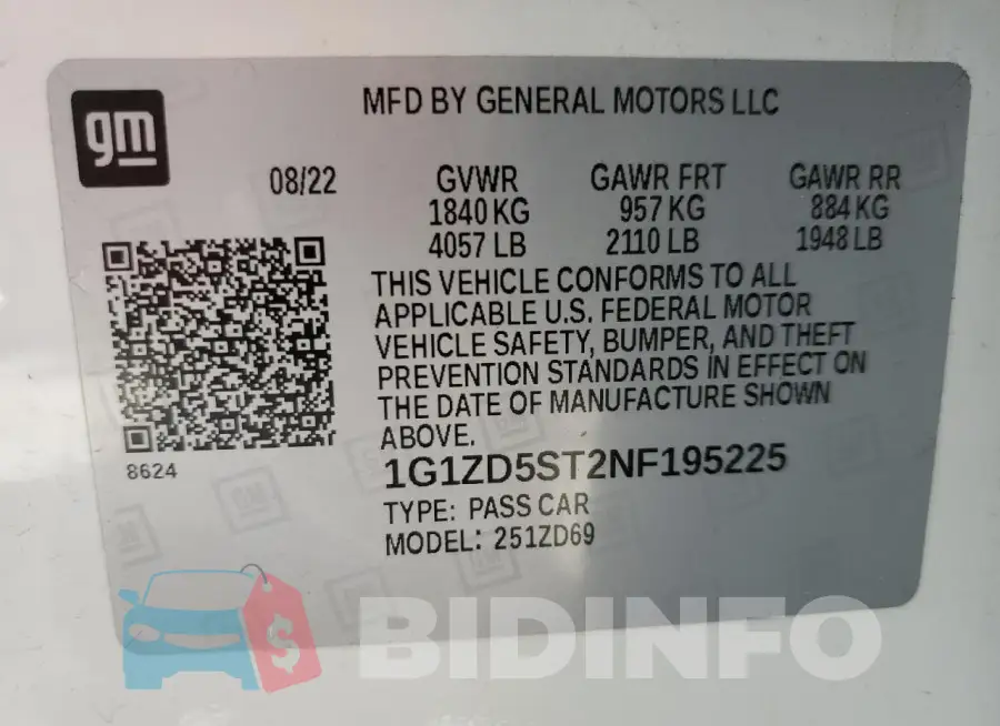 1G1ZD5ST2NF195225 Photo# 12