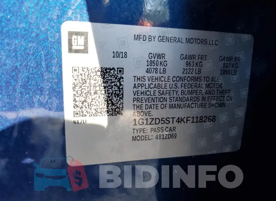 1G1ZD5ST4KF118268 Photo# 12