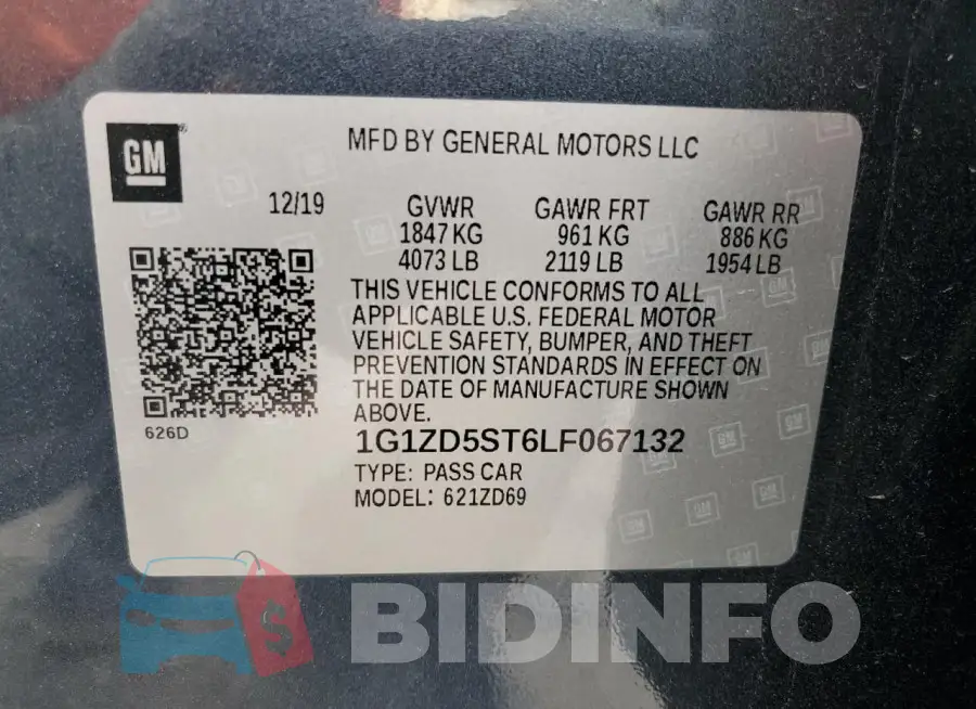 1G1ZD5ST6LF067132 Photo# 12