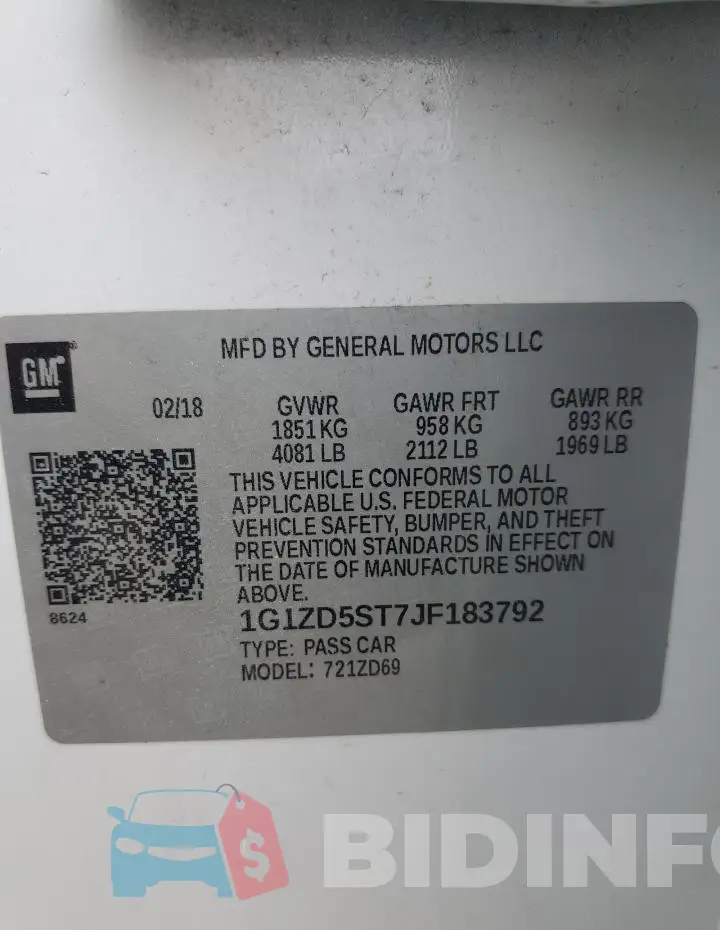 1G1ZD5ST7JF183792 Photo# 13