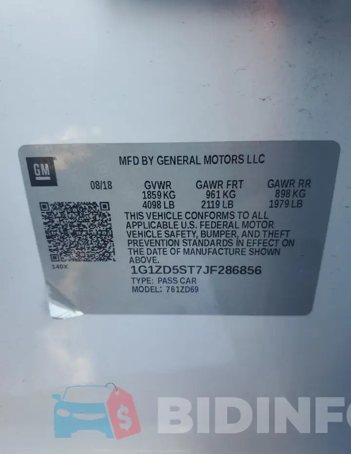 1G1ZD5ST7JF286856 Photo# 12