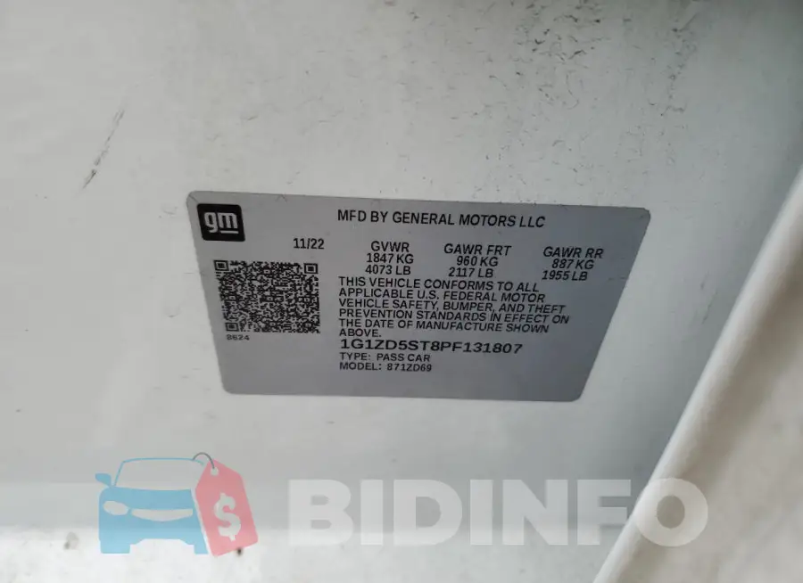 1G1ZD5ST8PF131807 Photo# 12