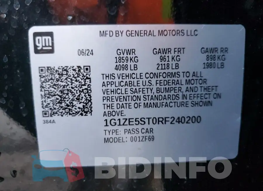1G1ZE5ST0RF240200 Photo# 12