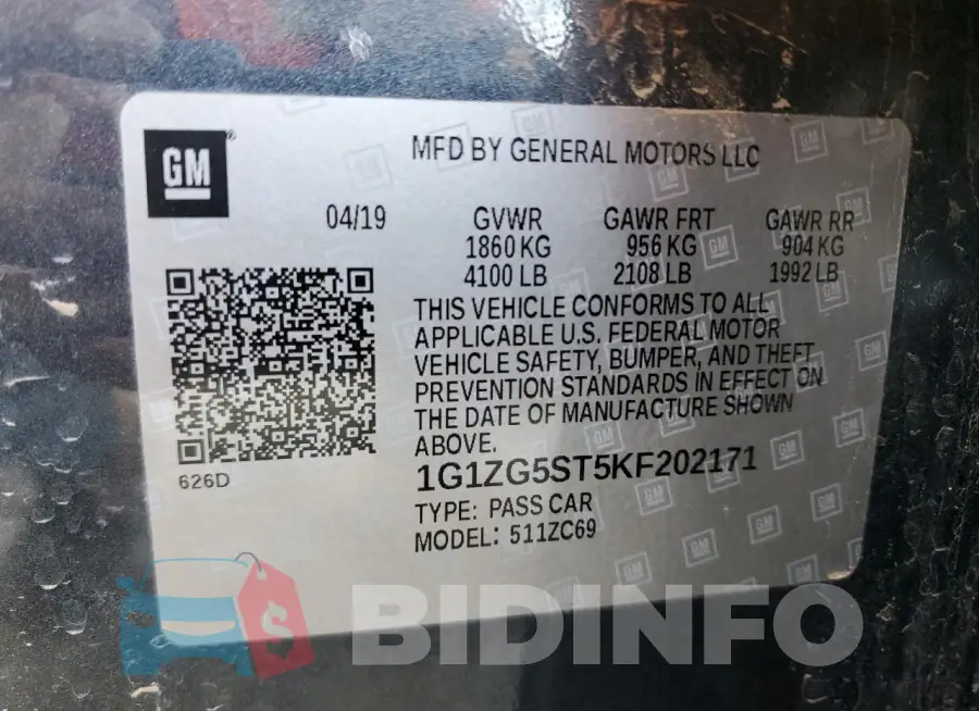 1G1ZG5ST5KF202171 Photo# 12