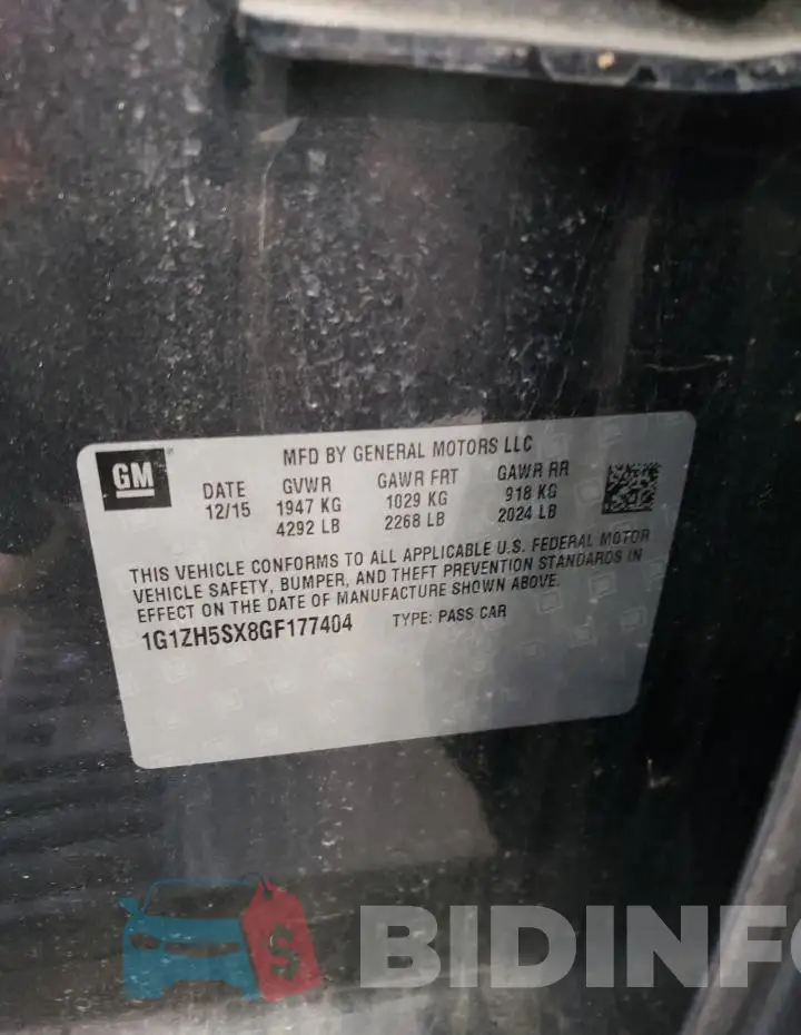 1G1ZH5SX8GF177404 Photo# 12