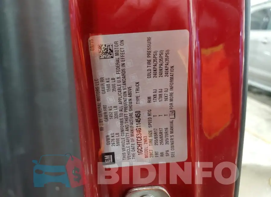 1GCHTCE34G1145450 Photo# 12