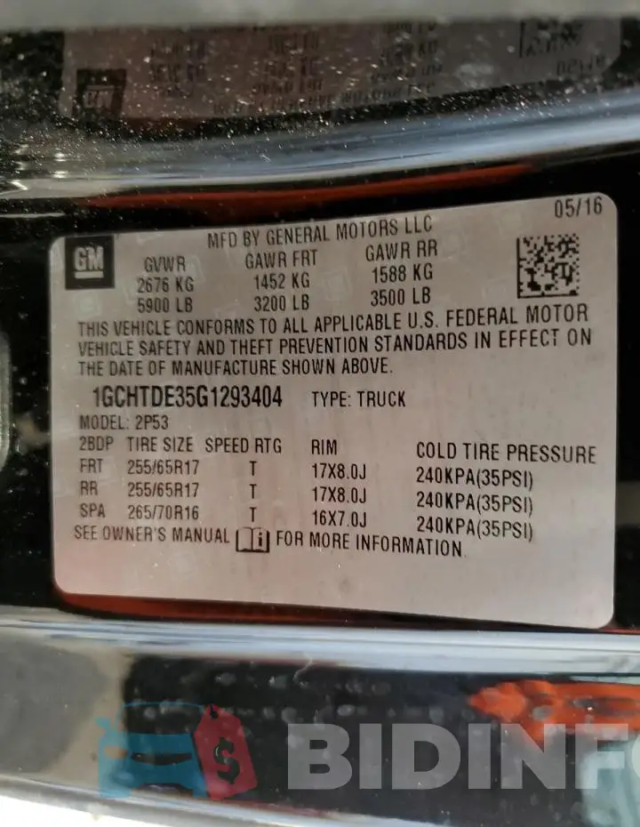 1GCHTDE35G1293404 Photo# 12