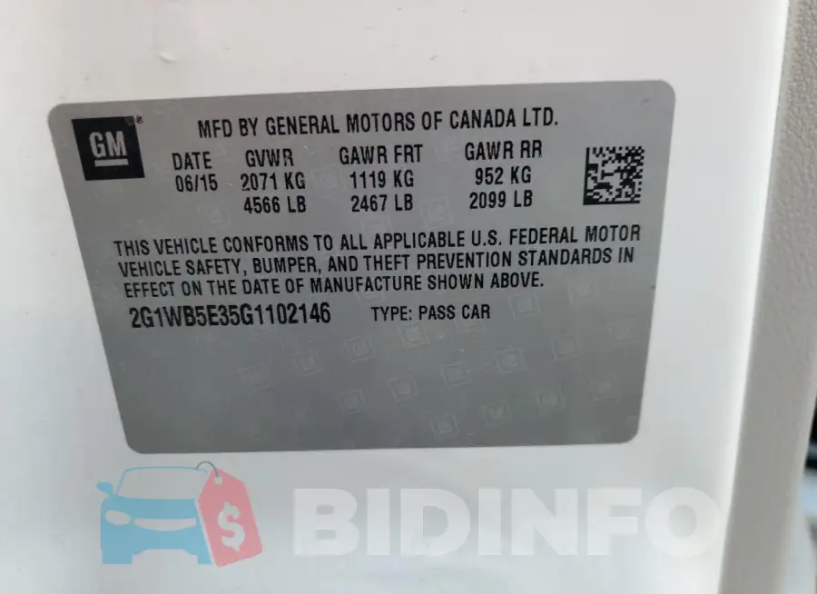 2G1WB5E35G1102146 Photo# 13