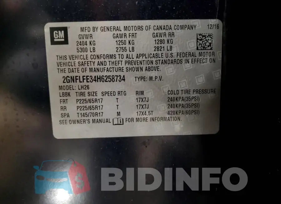 2GNFLFE34H6258734 Photo# 13