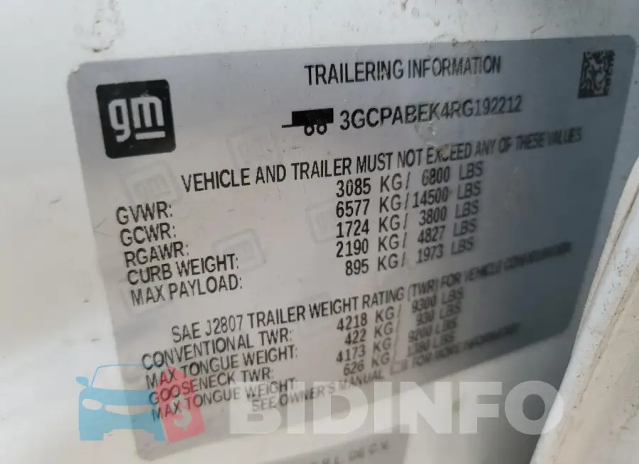 3GCPABEK4RG192212 Photo# 12
