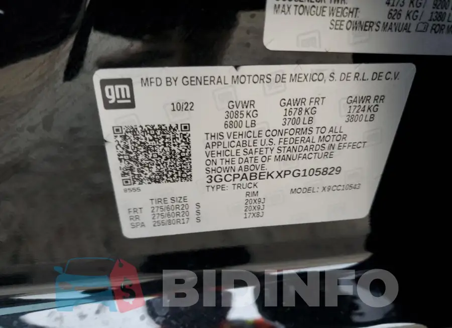 3GCPABEKXPG105829 Photo# 12