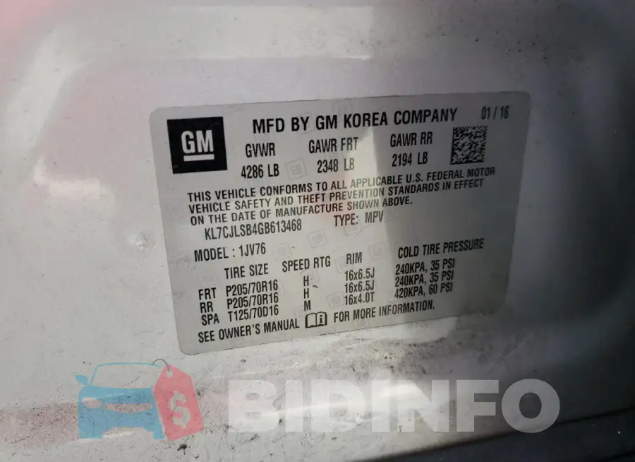 KL7CJLSB4GB613468 Photo# 13
