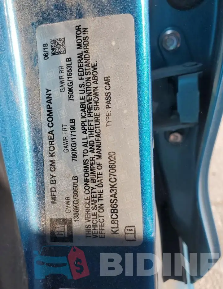 KL8CB6SA3KC706020 Photo# 12