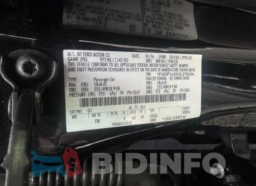 1FADP3J26GL276034 Photo# 10