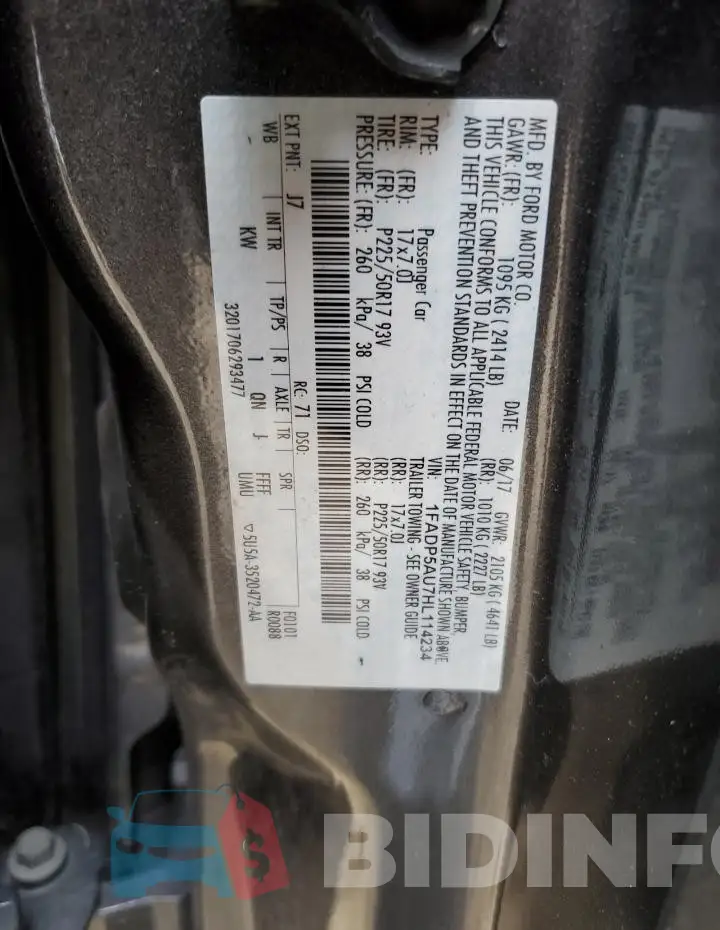 1FADP5AU7HL114234 Photo# 14