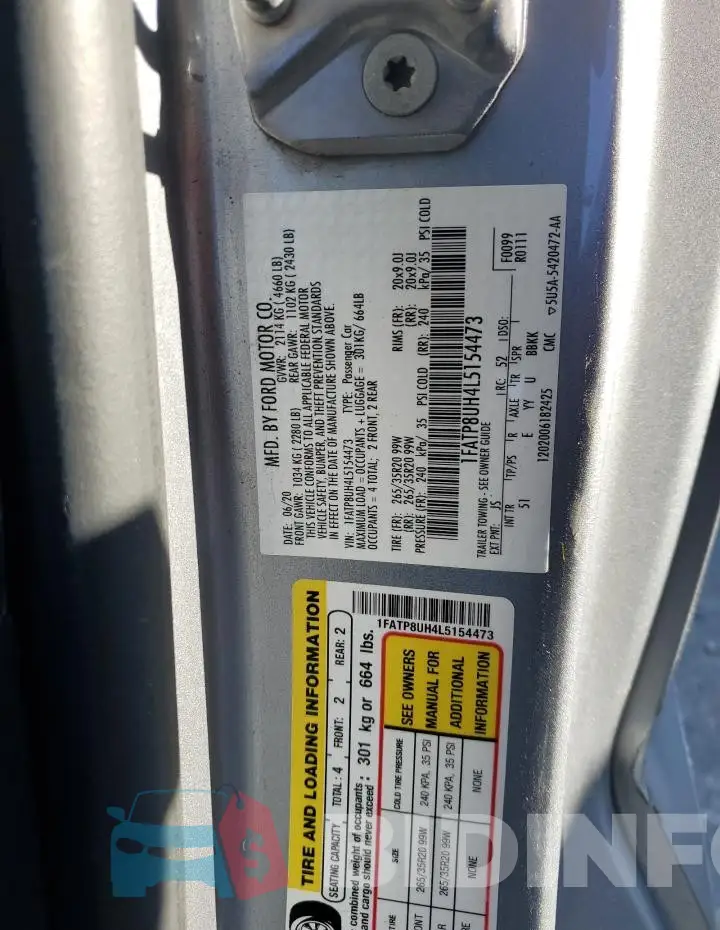 1FATP8UH4L5154473 Photo# 12