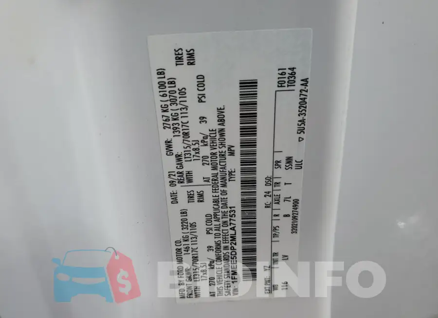1FMEE5DP2MLA77531 Photo# 13