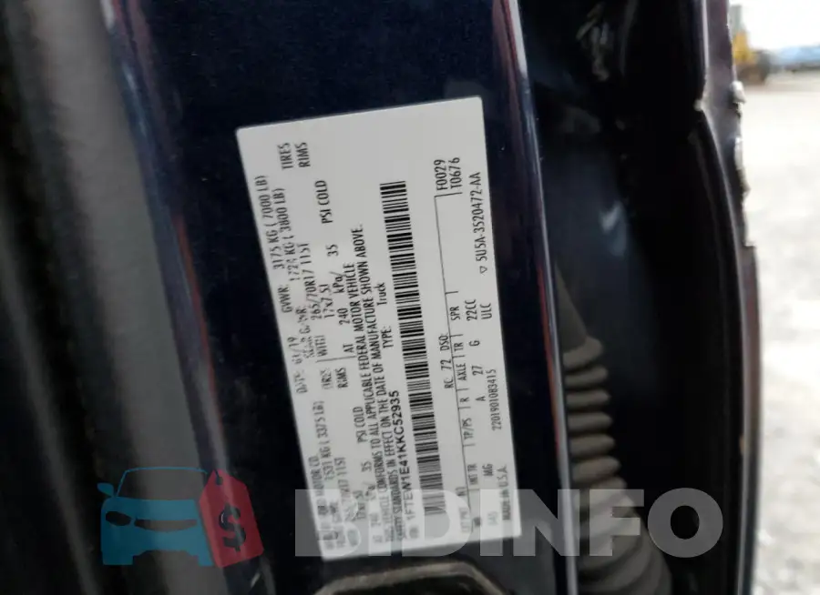 1FTEW1E41KKC52935 Photo# 12