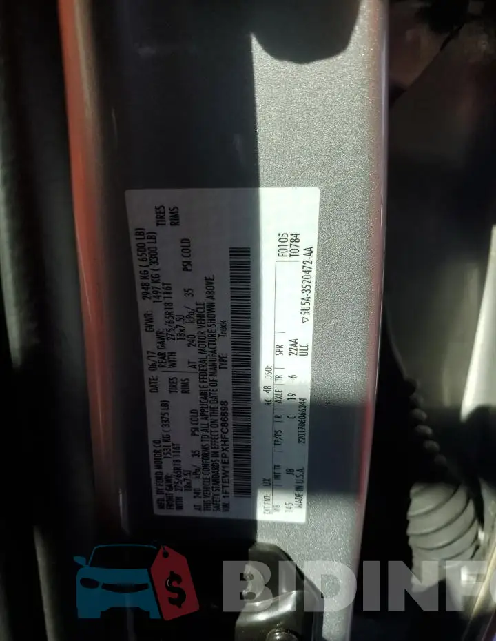 1FTEW1EPXHFC86898 Photo# 12
