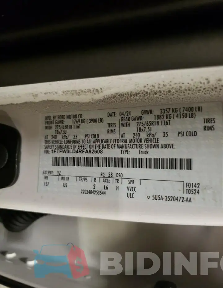 1FTFW3LD4RFA82608 Photo# 12