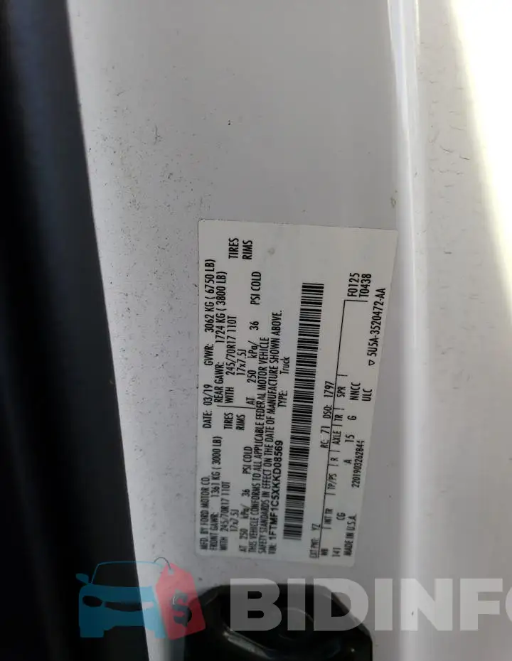 1FTMF1C5XKKD08569 Photo# 12