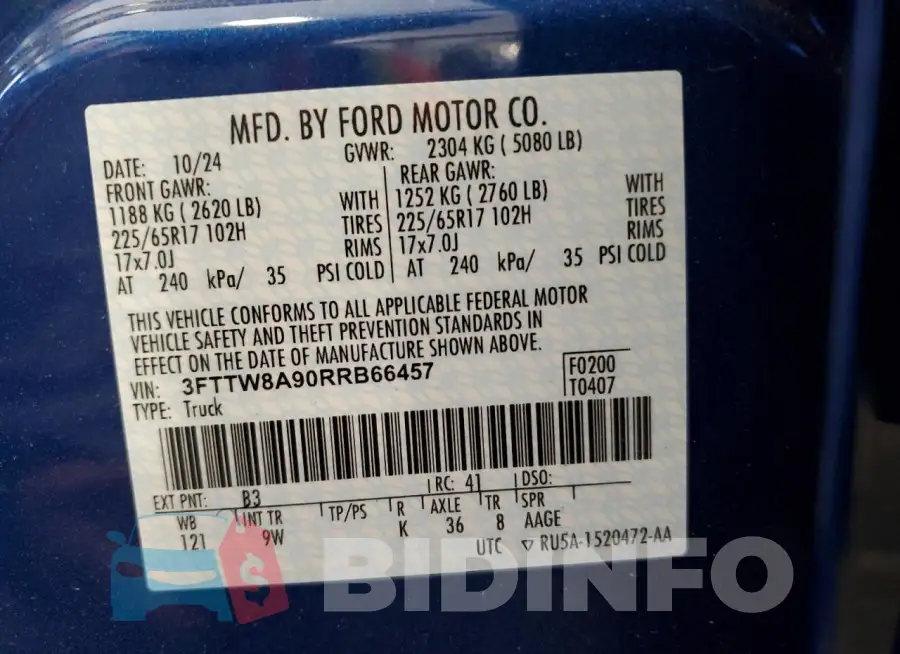 3FTTW8A90RRB66457 Photo# 12