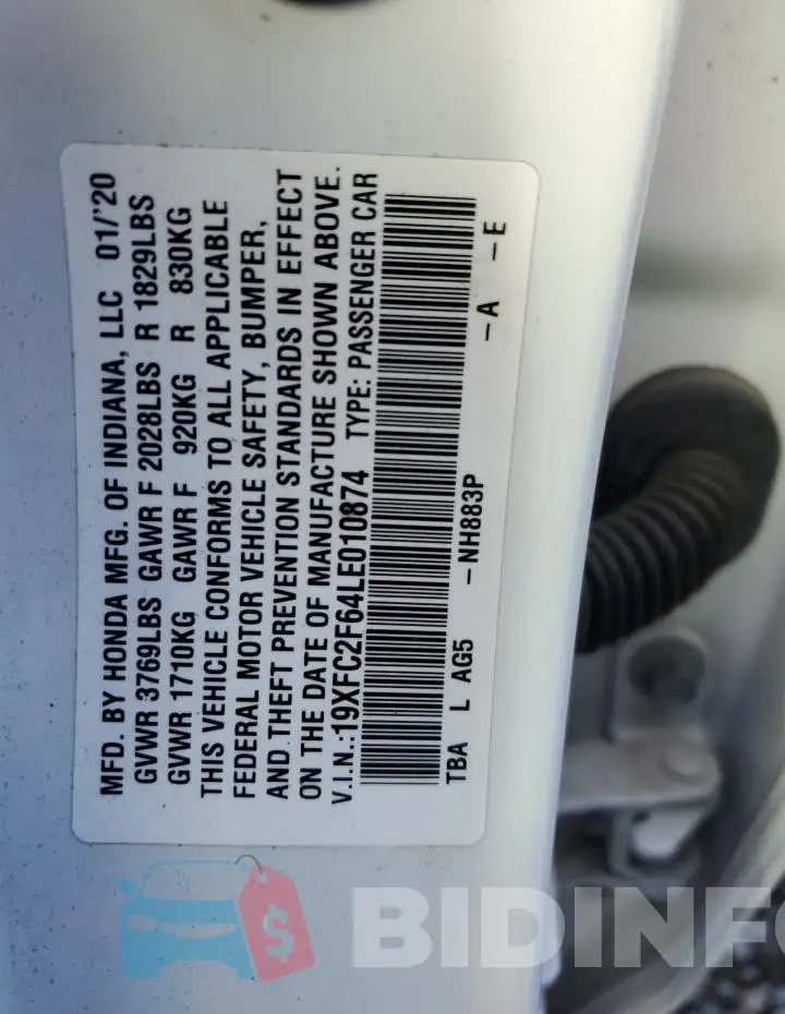 19XFC2F64LE010874 Photo# 12