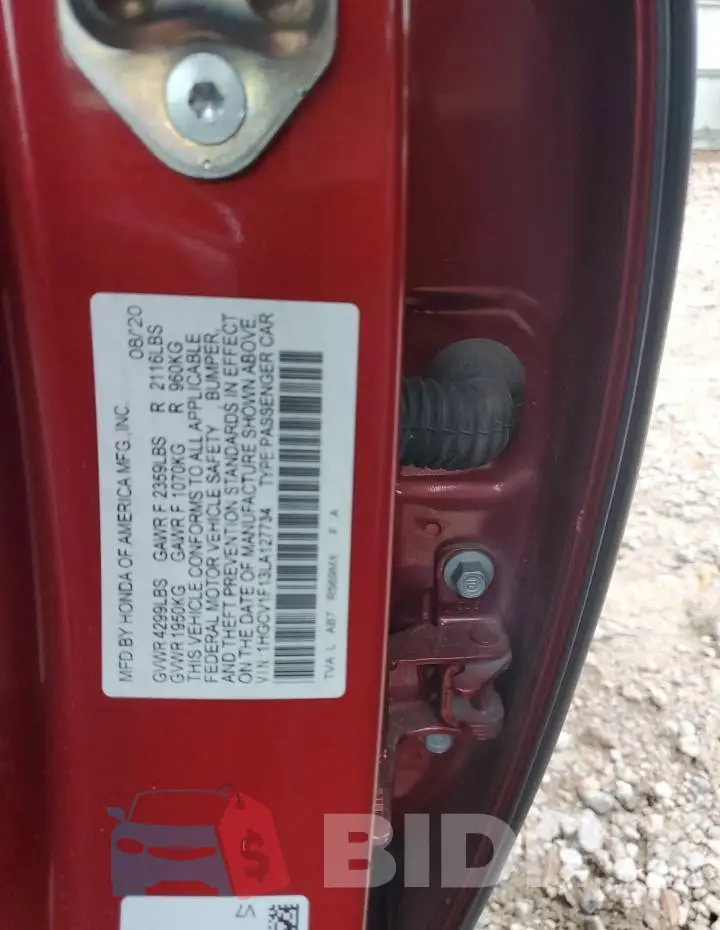 1HGCV1F13LA127734 Photo# 12