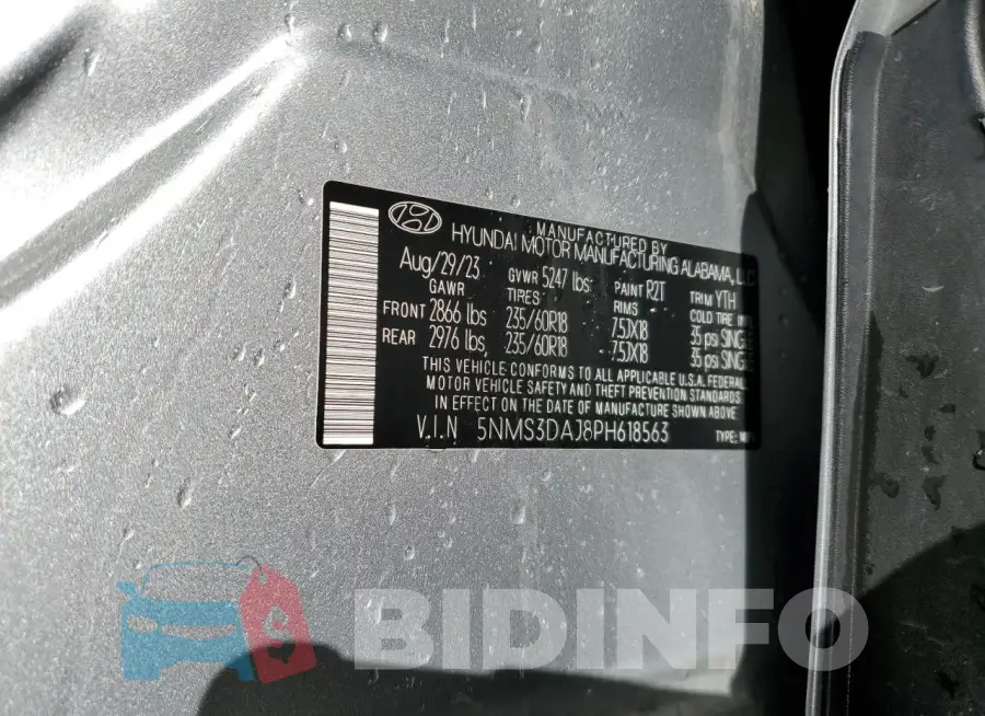 5NMS3DAJ8PH618563 Photo# 13