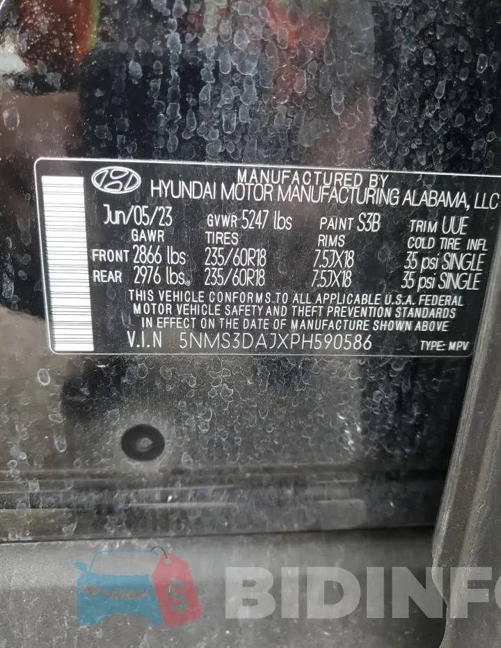 5NMS3DAJXPH590586 Photo# 13