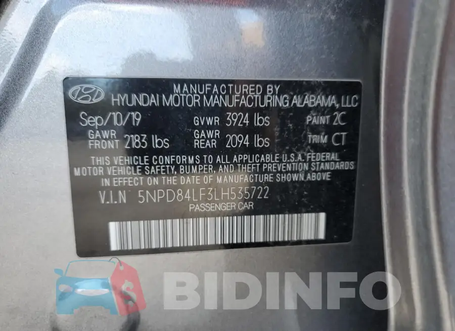 5NPD84LF3LH535722 Photo# 12
