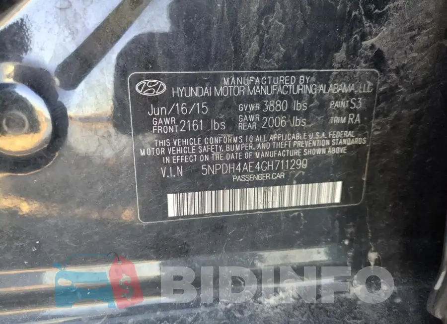 5NPDH4AE4GH711290 Photo# 12