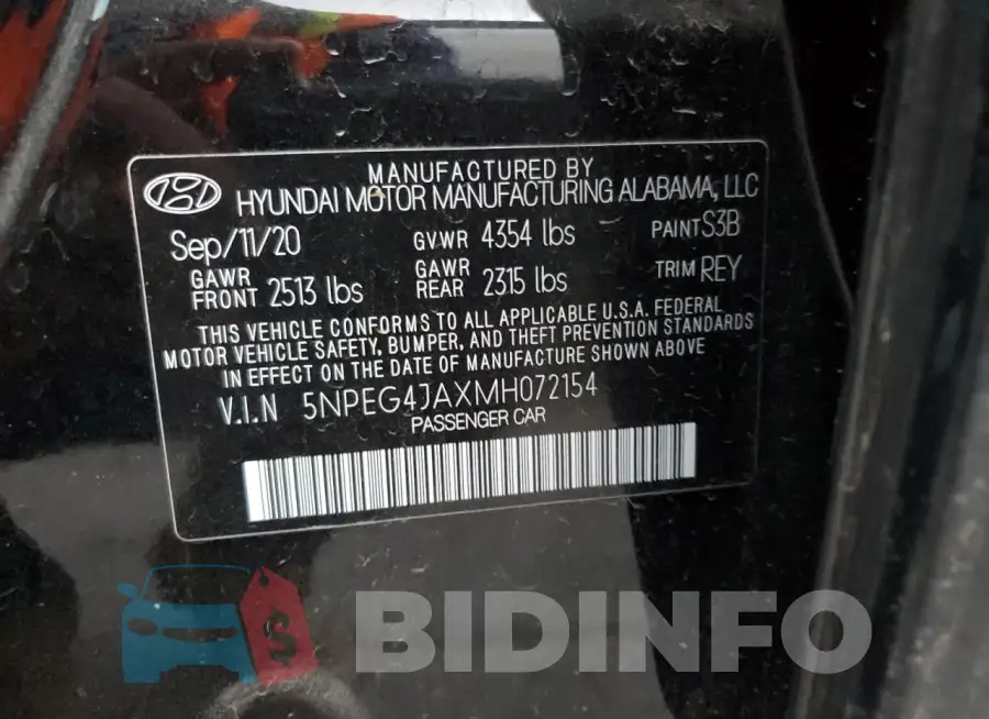 5NPEG4JAXMH072154 Photo# 12