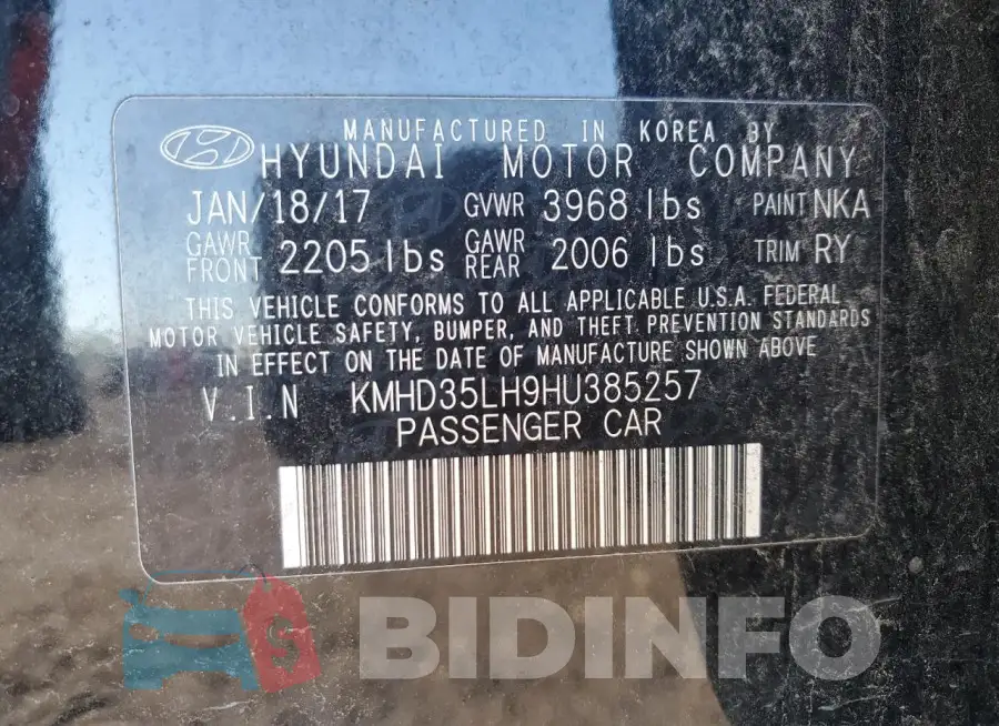 KMHD35LH9HU385257 Photo# 12