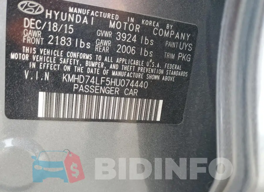 KMHD74LF5HU074440 Photo# 13