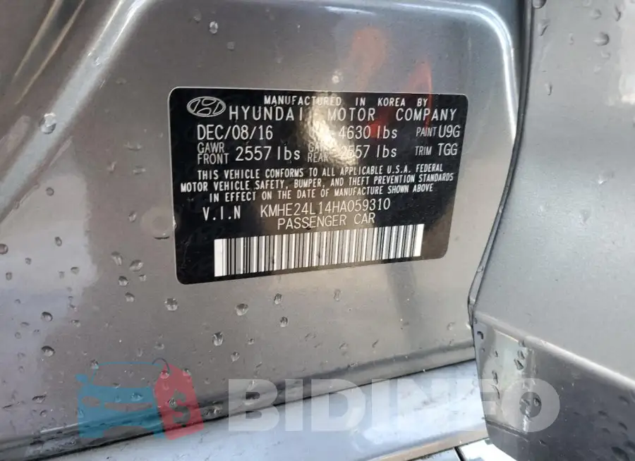 KMHE24L14HA059310 Photo# 12