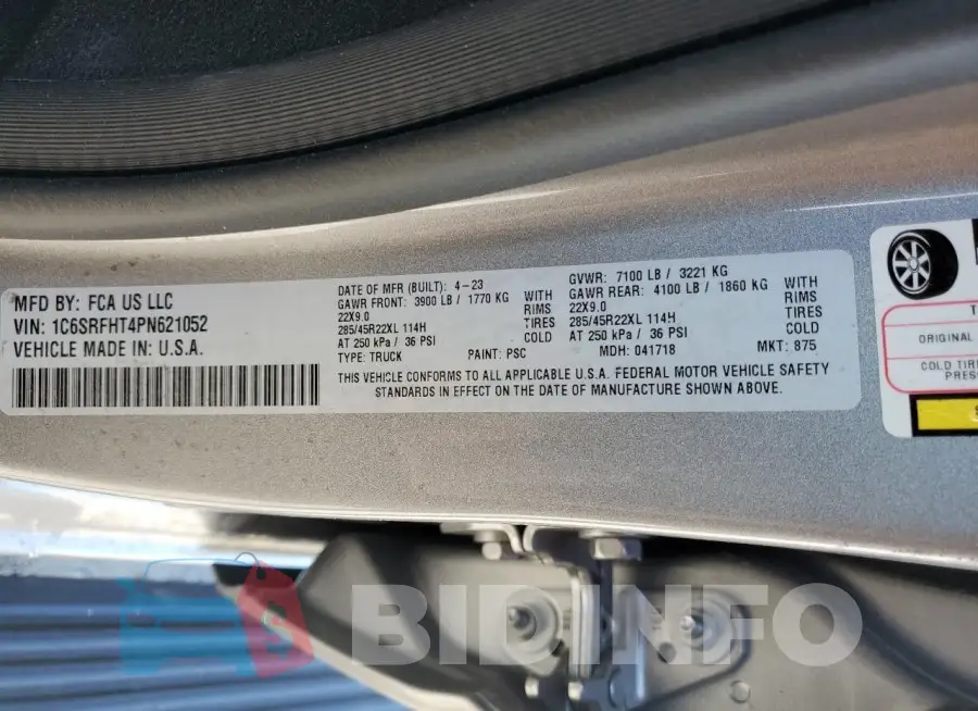 1C6SRFHT4PN621052 Photo# 12